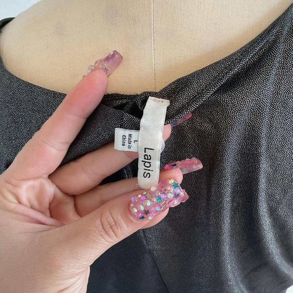 Metallic Ruched DRESS body con - Picture 6 of 9